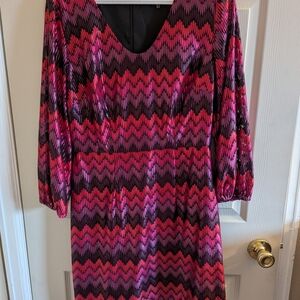 Trina Turk Pink and Black Dress